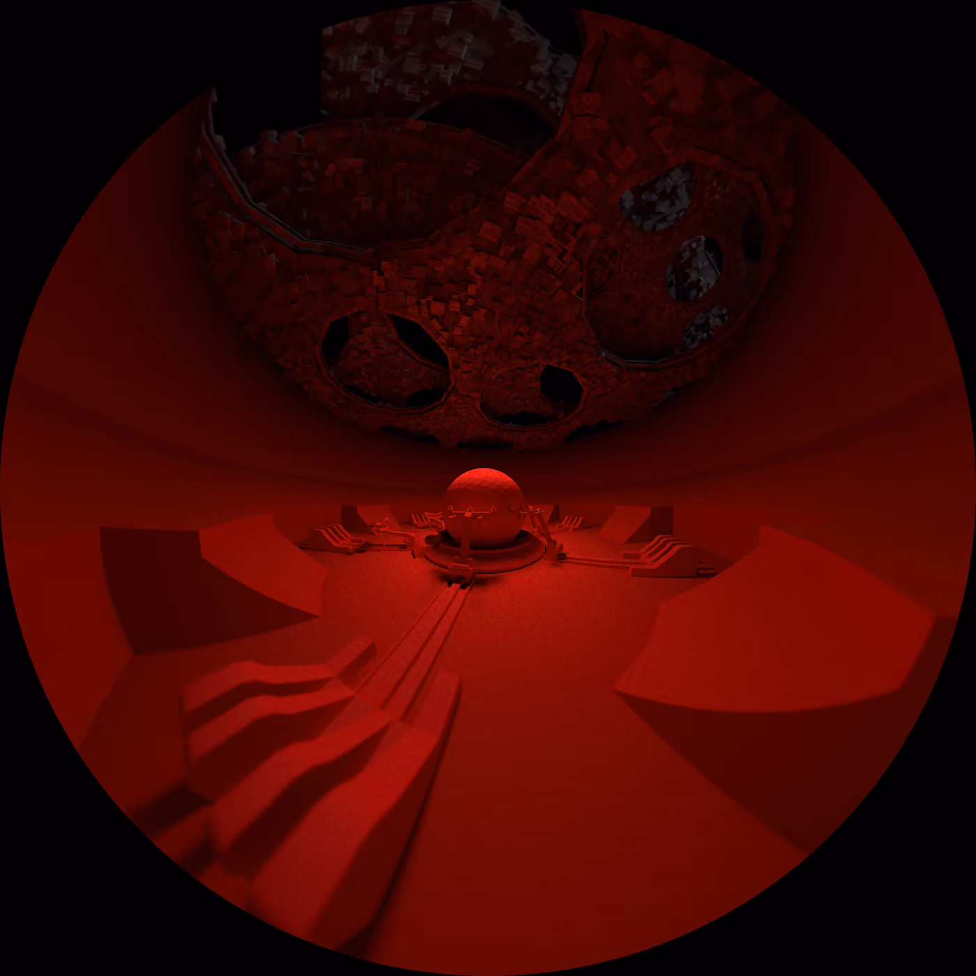MODULE IN DOME 紅色空間與階梯